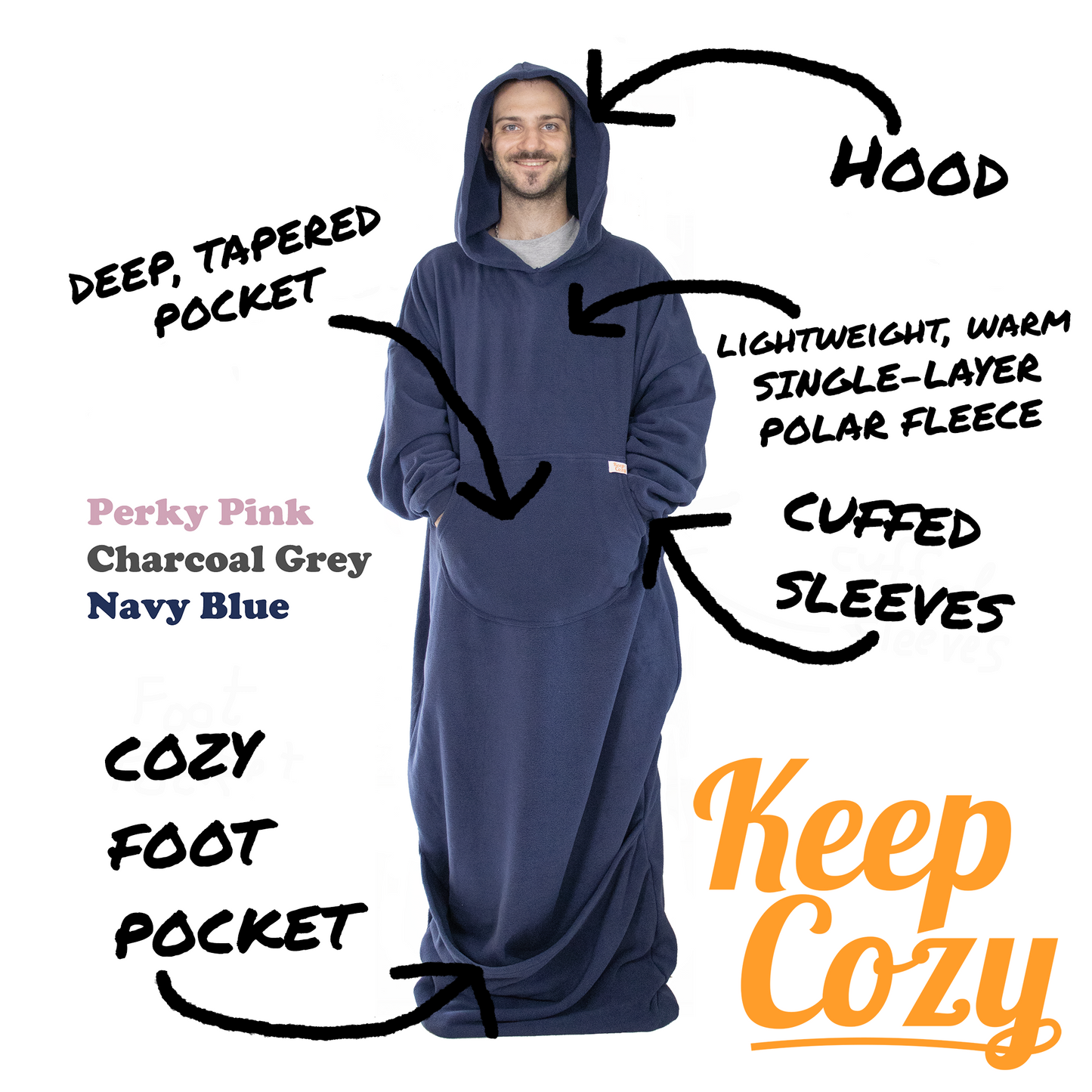 The Cozy Pod | Wearable Blanket with Foot Pocket